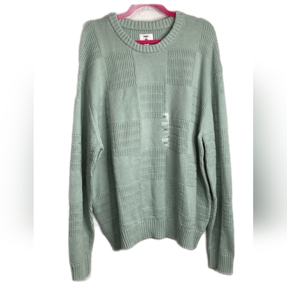 Mode Of One Men's Light Green Crewneck Knit Sweater Size XXL NWT